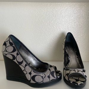 Coach wedges shoes brand new